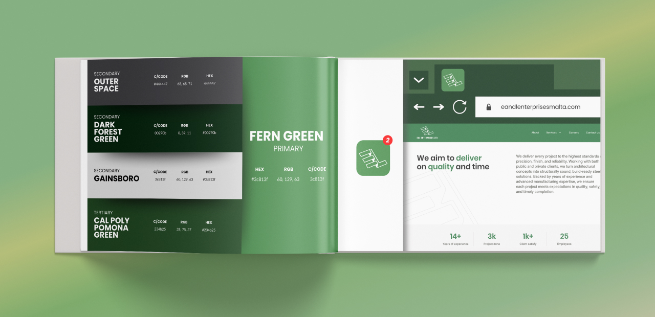 E&L Enterprises brand guidelines and website