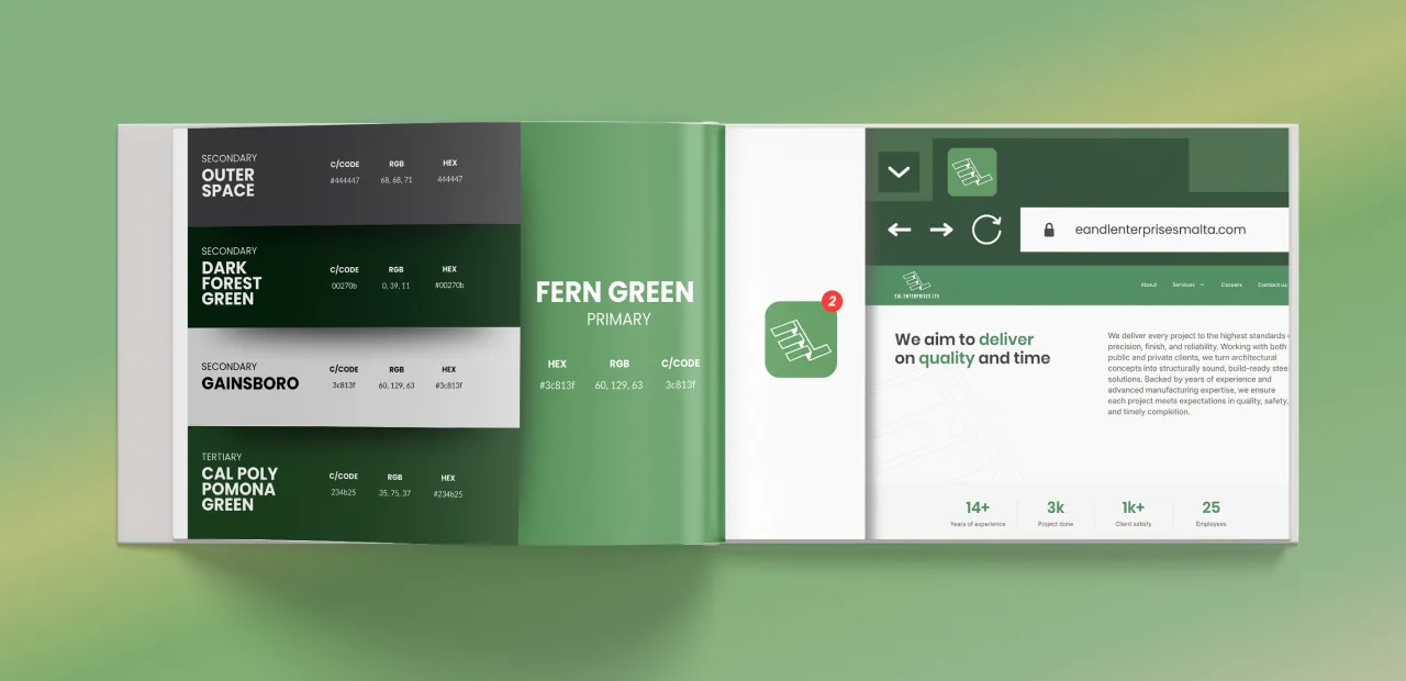 E&L Enterprises brand guidelines and website